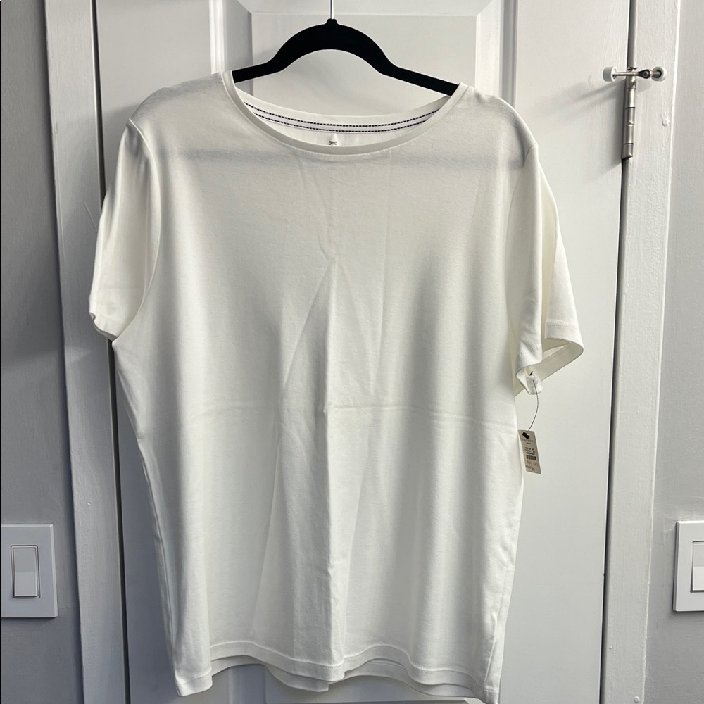Talbots White Short Sleeve T-Shirt 2X NWT